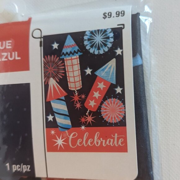 NWT 'Celebrate' 4th of July Banner Garden Flag Fireworks Michael's Summer Party - Picture 2 of 6